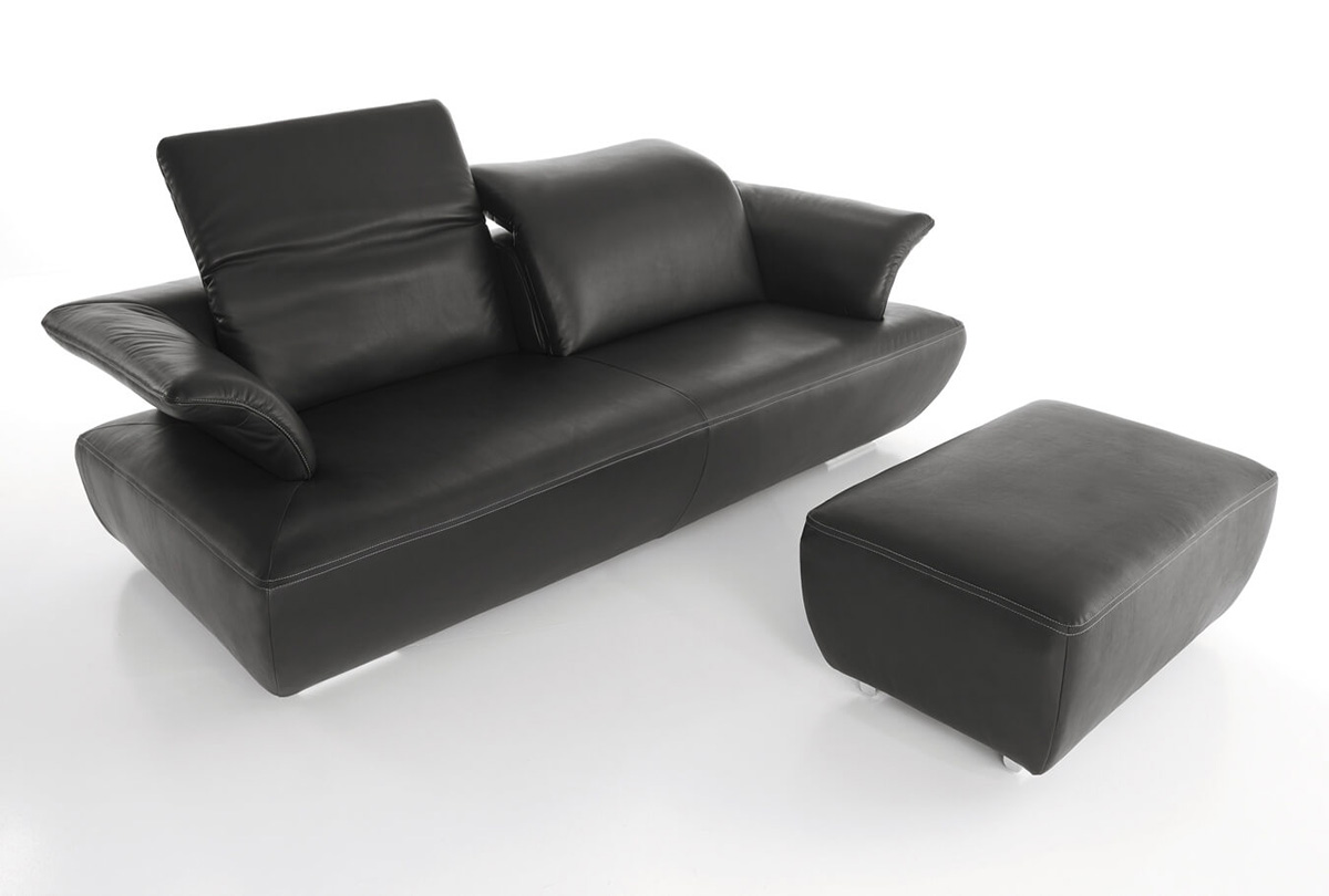 Avanti Black Leather Sofas & Couches Bengaluru,Pune,ChennaiSimply Sofas